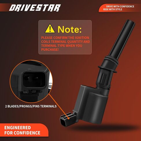 DRIVESTAR Pack of 8 DG508 Ignition Coil Pack 4.6L 5.4L V8 Compatible for 2000-2010 Ford F150 Lincoln Mercury 1999-2004 Mustang Explorer Expedition Excursion Navigator Town Car Replaces FD503 C1454 in Saudi Arabia