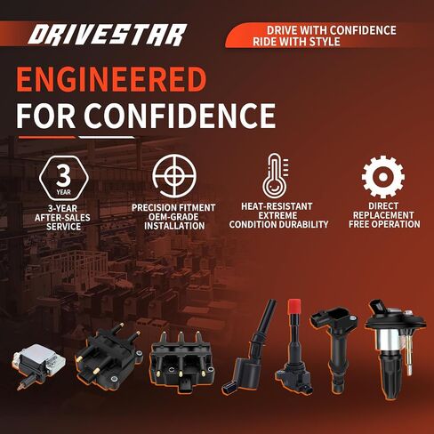 DRIVESTAR Pack of 8 DG508 Ignition Coil Pack 4.6L 5.4L V8 Compatible for 2000-2010 Ford F150 Lincoln Mercury 1999-2004 Mustang Explorer Expedition Excursion Navigator Town Car Replaces FD503 C1454 in Saudi Arabia