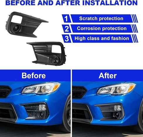GearUp Fog Light Cover Driver and Passenger Side for Subaru WRX/WRX STI 2018-2021 Replacement for 57731VA360, 57731VA370 in Saudi Arabia