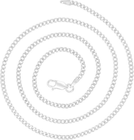 الصلبة 925 الفضة الاسترليني 3mm-16mm سلسلة كبح الكوبية | 925 سلسلة إيطالية | قلادات كبح إيطالية صلبة 925 للرجال in Saudi Arabia