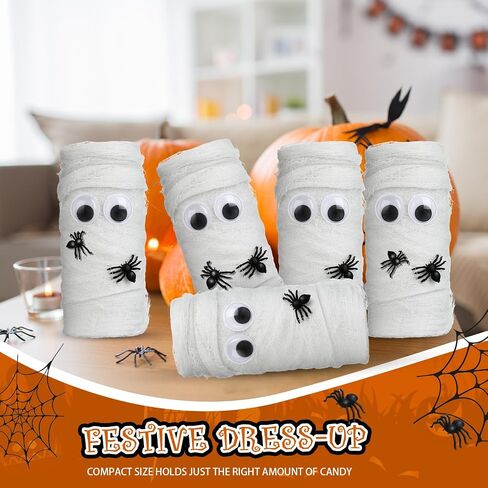 Soulchen 12 Pcs Halloween Plastic Candy Tubes Set with Mini Witch Hat Mini Brooms Halloween Candy Jars Potion Bottles with Lids for DIY Crafts Gift(Small) in Saudi Arabia