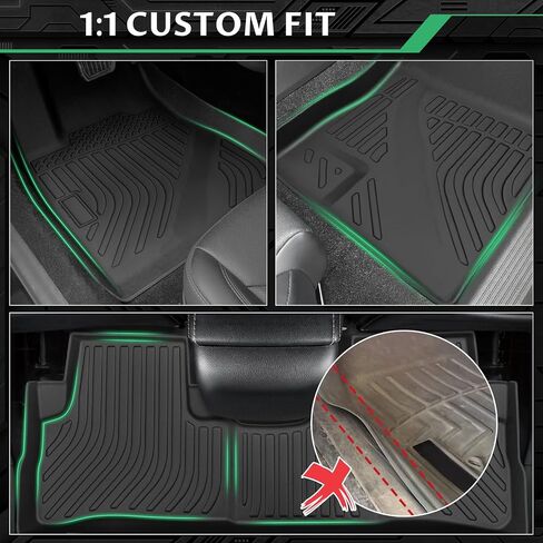 Floor Mats & Cargo Liner for Honda CRV 2007 2008 2009 2010 2011, Custom Fit TPE Waterproof Anti-Slip 1st & 2nd Row & Trunk Liner Mats Accessories for Honda CR-V 2011 in Saudi Arabia