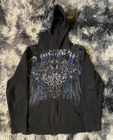 Streetwear Jacket Y2k Grunge Zip Up Hoodie Women Men Oversized Emo Goth 2000s Graphic Hoodie Baggy Sweatshirts in Saudi Arabia