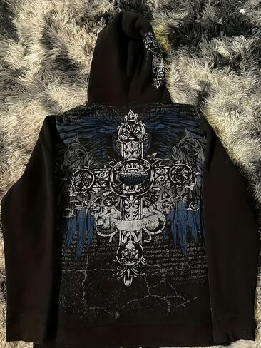 Streetwear Jacket Y2k Grunge Zip Up Hoodie Women Men Oversized Emo Goth 2000s Graphic Hoodie Baggy Sweatshirts in Saudi Arabia