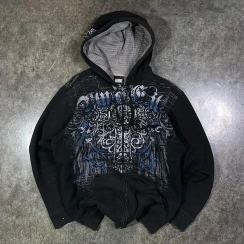 Streetwear Jacket Y2k Grunge Zip Up Hoodie Women Men Oversized Emo Goth 2000s Graphic Hoodie Baggy Sweatshirts in Saudi Arabia