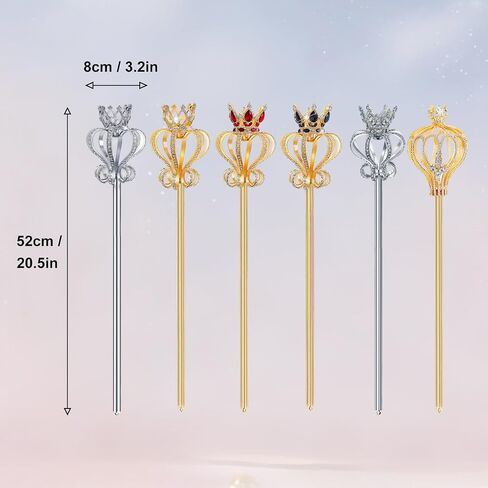 Royal Scepter for Adults Costume Accessory King Queen Scepter Fantasy Cosplay Prop Halloween Pageant Costume in Saudi Arabia