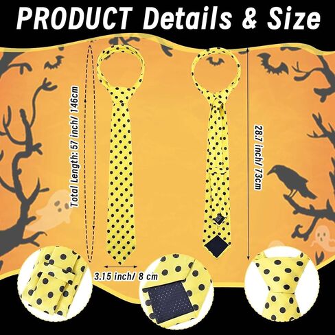 5 Pcs Halloween Couple Costume Include Yellow Hat,Dots Tie,Belt,Monkey Headband and Tail for Men Women Party Cosplay in Saudi Arabia