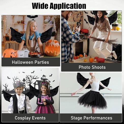 Angle Wings, Angel Wings Costume Women Girls Kids Accessories with Halo Headband and Wand for Halloween Party Cosplay in Kuwait