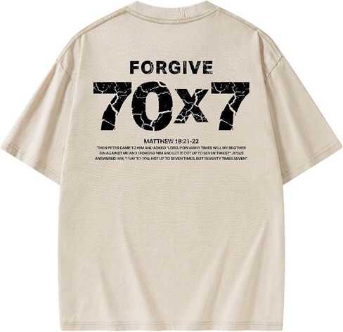 Graphic Tees Summer Novelty Women Men Cotton Oversized Seven Number Element Christian Washed T-Shirt in Kuwait