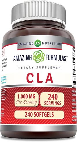 Amazing Formulas CLA 1000mg 120 Softgels Supplements | Conjugated Linoleic Acid | Non-GMO | Gluten Free in Kuwait