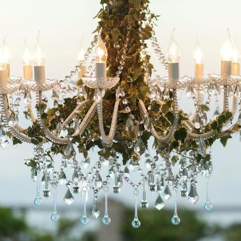 Whaline 40Pcs Crystal Hanging Ornaments 3 Inch Clear Teardrop Chandelier Decor Glass Hanging Ornaments for Christmas Tree Decorations Party Home Decor in Saudi Arabia