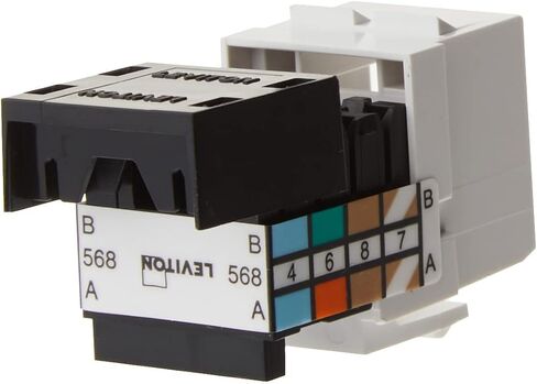 Leviton 41108-RR5 موصل QuickPort فئة 5، CAT 5، أحمر in Saudi Arabia