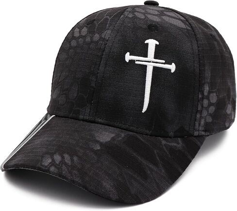 Jesus 3 Nail Cross Adjustable Baseball Cap with American Flag Hats for Men and Women Christian Gifts in Saudi Arabia