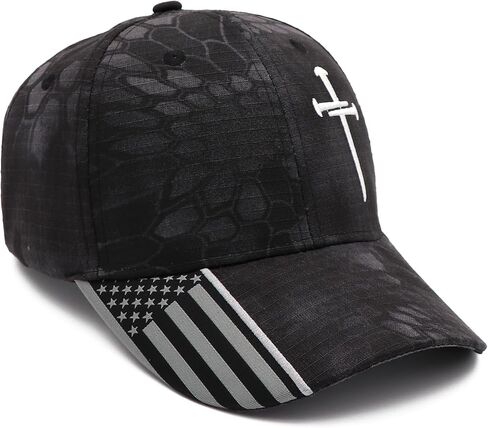 Jesus 3 Nail Cross Adjustable Baseball Cap with American Flag Hats for Men and Women Christian Gifts in Saudi Arabia