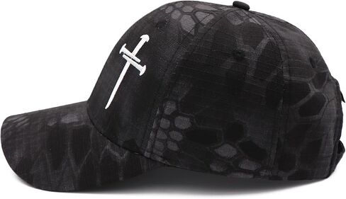 Jesus 3 Nail Cross Adjustable Baseball Cap with American Flag Hats for Men and Women Christian Gifts in Saudi Arabia