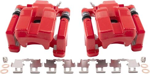 Rear Performance Brake Caliper Set Red Compatible with 2007-2012 Lexus ES350 2008-2012 Toyota Avalon 2007-2011 Camry in Saudi Arabia