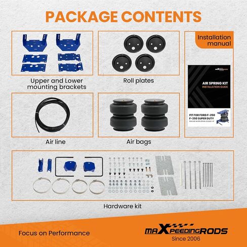 maXpeedingrods 5000 lbs Rear Air Suspension Bags Kit for Ford F-250 F-350 2017-2019 F-450 2017-2023 Super Duty 4WD Air Ride Spring Kit in Saudi Arabia
