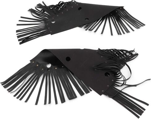 2pcs Motorcycle Floorboard Fringe, Retro PU Leather Fringe Universal Foot Pedal Tassel Motorcycle Modification Parts in Saudi Arabia