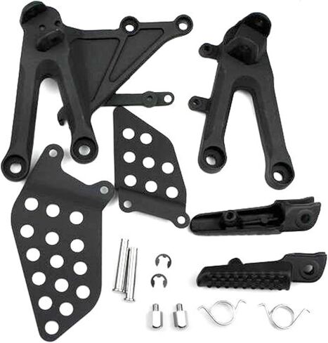 Motorcycle Front Rider Footrest Foot Pegs Bracket Set for Honda CBR1000RR 2004-2007 2006 2005 (Black) in Saudi Arabia
