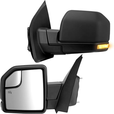Left Driver Side 6 Pins Rear View Door Mirror Assembly Compatible with 2015-2020 Ford F-150 with Power Heated Turn Signal Light Blind Spot Glass Replace# FL3Z-17683-CC, FL3Z-17683-CB, FL3Z-17683-CA in Kuwait