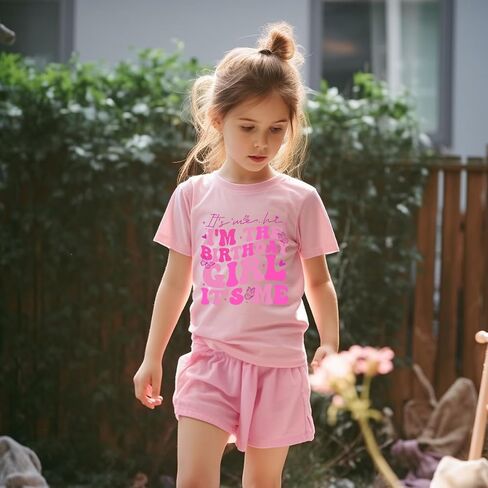 Birthday Girl Shirt 2nd 3rd 4th 5th 6th 7th Girls Happy Birthday Tshirts Cotton Tees Tops in Kuwait
