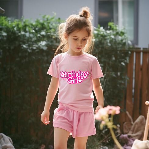 Birthday Girl Shirt 2nd 3rd 4th 5th 6th 7th Girls Happy Birthday Tshirts Cotton Tees Tops in Kuwait