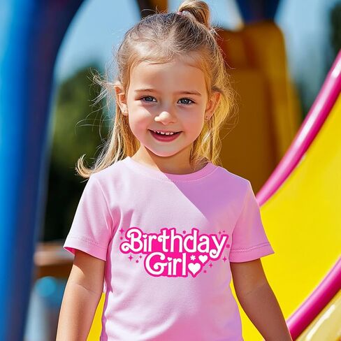 Birthday Girl Shirt 2nd 3rd 4th 5th 6th 7th Girls Happy Birthday Tshirts Cotton Tees Tops in Kuwait