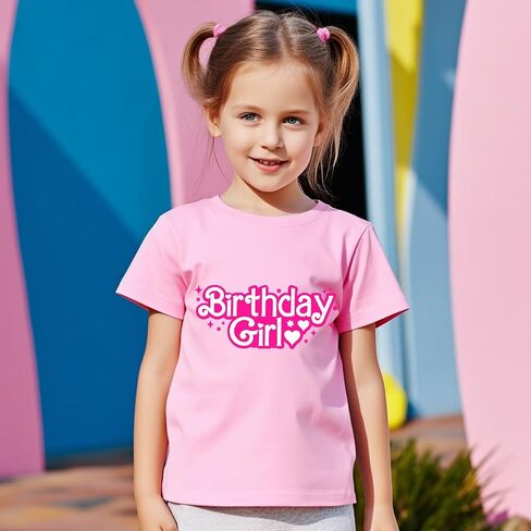 Birthday Girl Shirt 2nd 3rd 4th 5th 6th 7th Girls Happy Birthday Tshirts Cotton Tees Tops in Kuwait