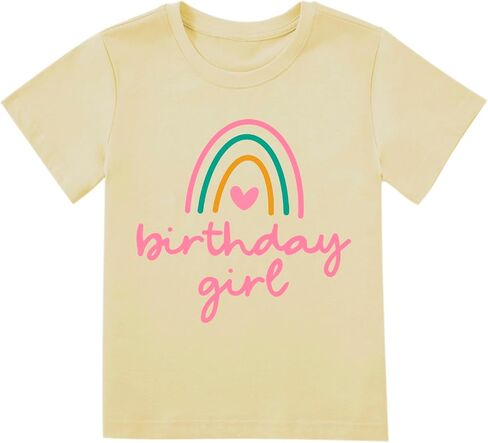 Birthday Girl Shirt 2nd 3rd 4th 5th 6th 7th Girls Happy Birthday Tshirts Cotton Tees Tops in Kuwait
