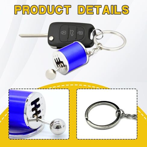 Car Shifter Gear Keychain, Six Speed Manual Transmission Stick Shift Keyring, Auto Part Creative Fidget Toy, Car Decoration Accessories Auto Gearbox Shifter Key Chain for Women and Men in Saudi Arabia