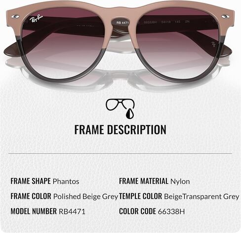 نظارات شمسية راي بان RB4471 IRIS على شكل فانتوس للرجال والنساء مع مجموعة نظارات RAYBAN الرسمية in Saudi Arabia