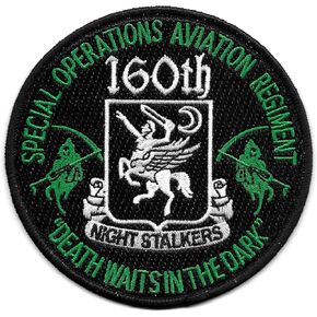 فوج طيران العمليات الخاصة 160 SOAR Night Stalkers "الموت ينتظر في الظلام" رقعة جامعي in Saudi Arabia