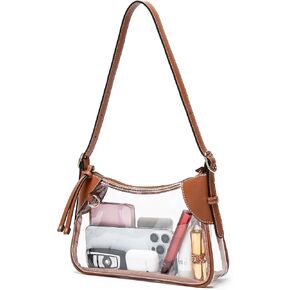 Clear Bag for Stadium Events - Adjustable Strap Clear Shoulder Bag for Concerts & Sports, Game Day Approved in Saudi Arabia