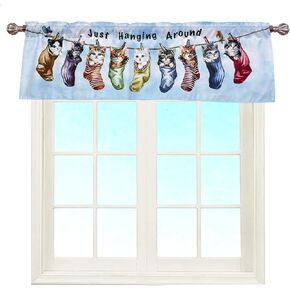 ستارة نافذة مزرعة كونتري ستارز ستارة بوهو للديكور وجيب قضيب الخصوصية مقاس 52 × 16 بوصة in Kuwait