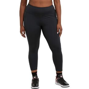 Champion Women's Plus Size Absolute 3/4 Pocket Tights, Plus Size Cropped Compression Leggings,23" in Saudi Arabia