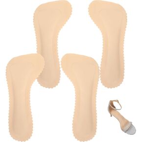 4 قطع من وسادات الكعب العالي للنساء، زوجان من النعال لدعم قوس الجل للصنادل المسطحة وأحذية حافية القدم مريحة لحفلات العمل وحفلات الزفاف والرقصات والسفر وسادات أحذية غير مرئية in Kuwait