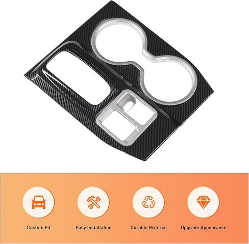 Gear Shift Panel Cover for Honda Pilot 2023-2024, Central Control Gear Shift Knob Console Panel Trims, Center Console Cup Holder Frame Anti-Scratch Protector Interior Accessories, ABS (Carbon Fiber) in Saudi Arabia
