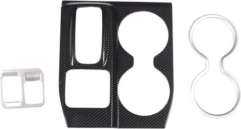 Gear Shift Panel Cover for Honda Pilot 2023-2024, Central Control Gear Shift Knob Console Panel Trims, Center Console Cup Holder Frame Anti-Scratch Protector Interior Accessories, ABS (Carbon Fiber) in Saudi Arabia