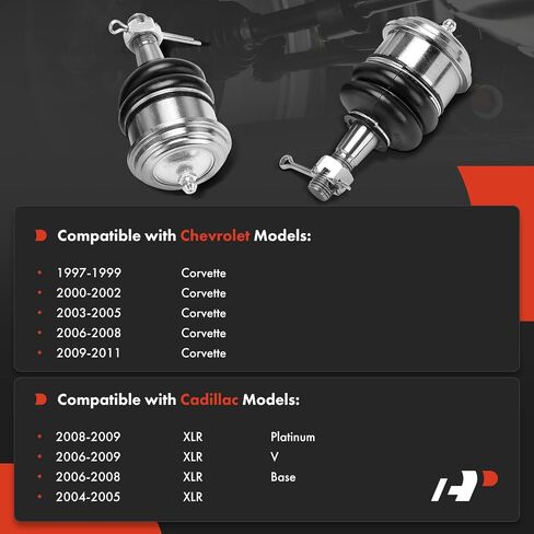 A-Premium 2 x Front Upper Ball Joint, Compatible with Chevrolet Corvette 1997-2011 & Cadillac XLR 2004-2009 in Saudi Arabia