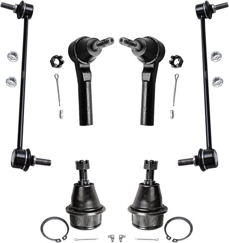 Detroit Axle - 6pc Front Suspension Kit for Dodge Avenger Chrysler 200 Sebring, 2 Lower Ball Joints, 2 Outer Tie Rods, 2 Sway Bar Links Replacement in Saudi Arabia