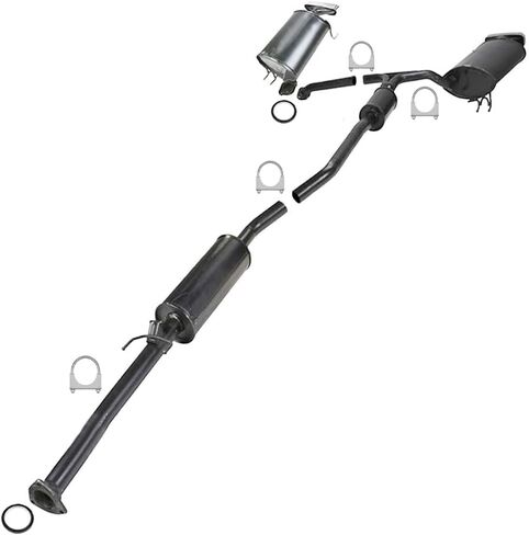 Northeastern Exhaust | Stainless Steel Resonator and Muffler Assembly Exhaust System Kit Compatible for Acura TL 2009-2014 3.5L | Free Clamps and Gaskets | Automotive Replacement Part in Saudi Arabia