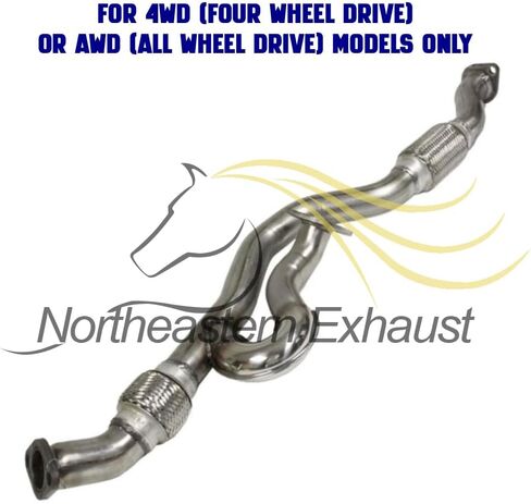 Exhaust Front Pipe, Resonator and Muffler Compatible for 2009 Hyundai Tucson 2.7L | Northeastern Exhaust | Free Gaskets and Clamp | Direct Fit in Saudi Arabia