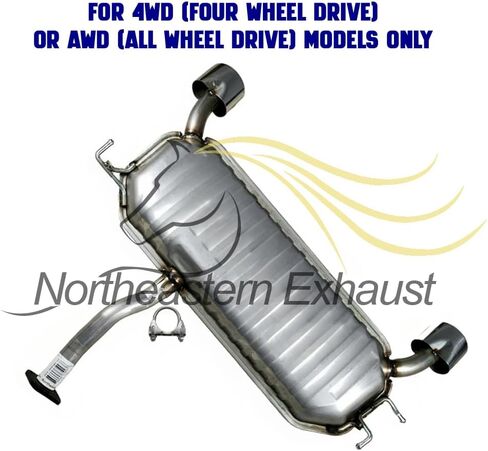 Exhaust Front Pipe, Resonator and Muffler Compatible for 2009 Hyundai Tucson 2.7L | Northeastern Exhaust | Free Gaskets and Clamp | Direct Fit in Saudi Arabia