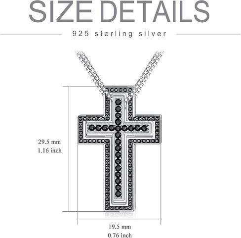 SOULMEET Matching Cross Couple Crosses Necklace with Diamond Cut CZ Always Be with You Silver Faith Crosses Set Necklace for Mother Family Sisters Friends Relationship in Saudi Arabia