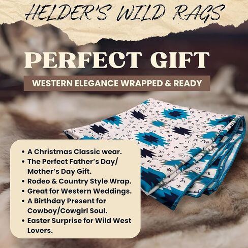 وشاح حريري من Wild Rag مقاس 36 بوصة، خرق رعاة البقر الغربية باندانا البرية، أوشحة بنمط العلامة التجارية للماشية حريرية مربعة in Kuwait