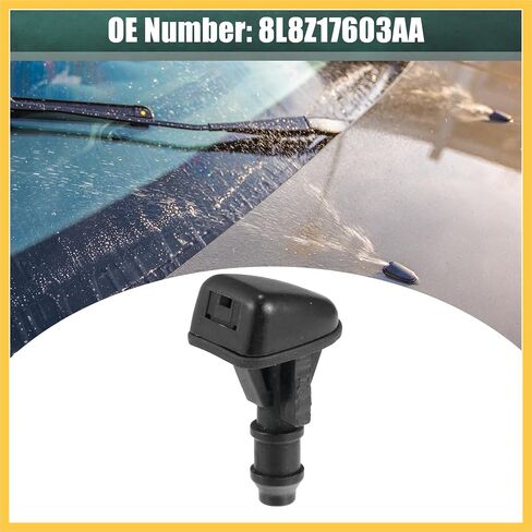 Windshield Wiper Washer Nozzle Spray Jet Fit for Ford Escape 2009-2012 No.8L8Z17603AA - Pack of 2 Black Auto Replacement Parts in Saudi Arabia
