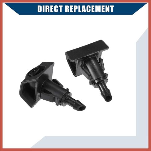 ACROPIX No.28931-ZW80A / Windshield Washer Nozzle for Nissan Versa 2009-2012 / Wiper Spray Nozzle/Durable/ABS / 2 Pcs Black Car Parts in Saudi Arabia