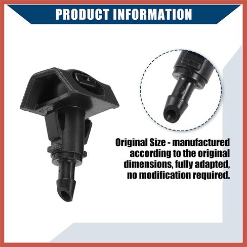 ACROPIX No.28931-ZW80A / Windshield Washer Nozzle for Nissan Versa 2009-2012 / Wiper Spray Nozzle/Durable/ABS / 2 Pcs Black Car Parts in Saudi Arabia