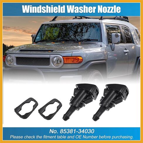 Windshield Washer Nozzle for Toyota FJ Cruiser 2007-2014 for Toyota Sequoia 2005-2007 Windshield Sprayer Nozzle Replaces No.85381-34030 Replacement in Saudi Arabia