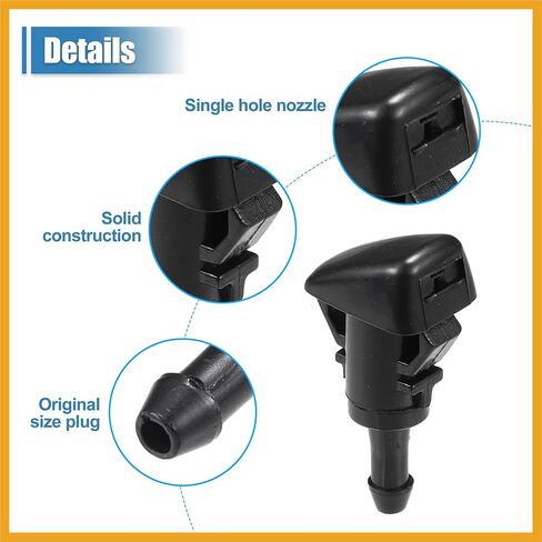 Windshield Washer Nozzle for Toyota FJ Cruiser 2007-2014 for Toyota Sequoia 2005-2007 Windshield Sprayer Nozzle Replaces No.85381-34030 Replacement in Saudi Arabia